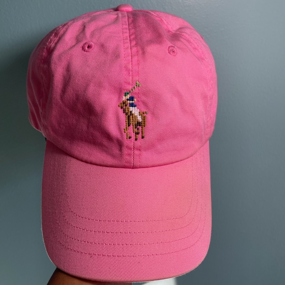 - Pink Polo by Ralph Lauren Adjustable strapback hat